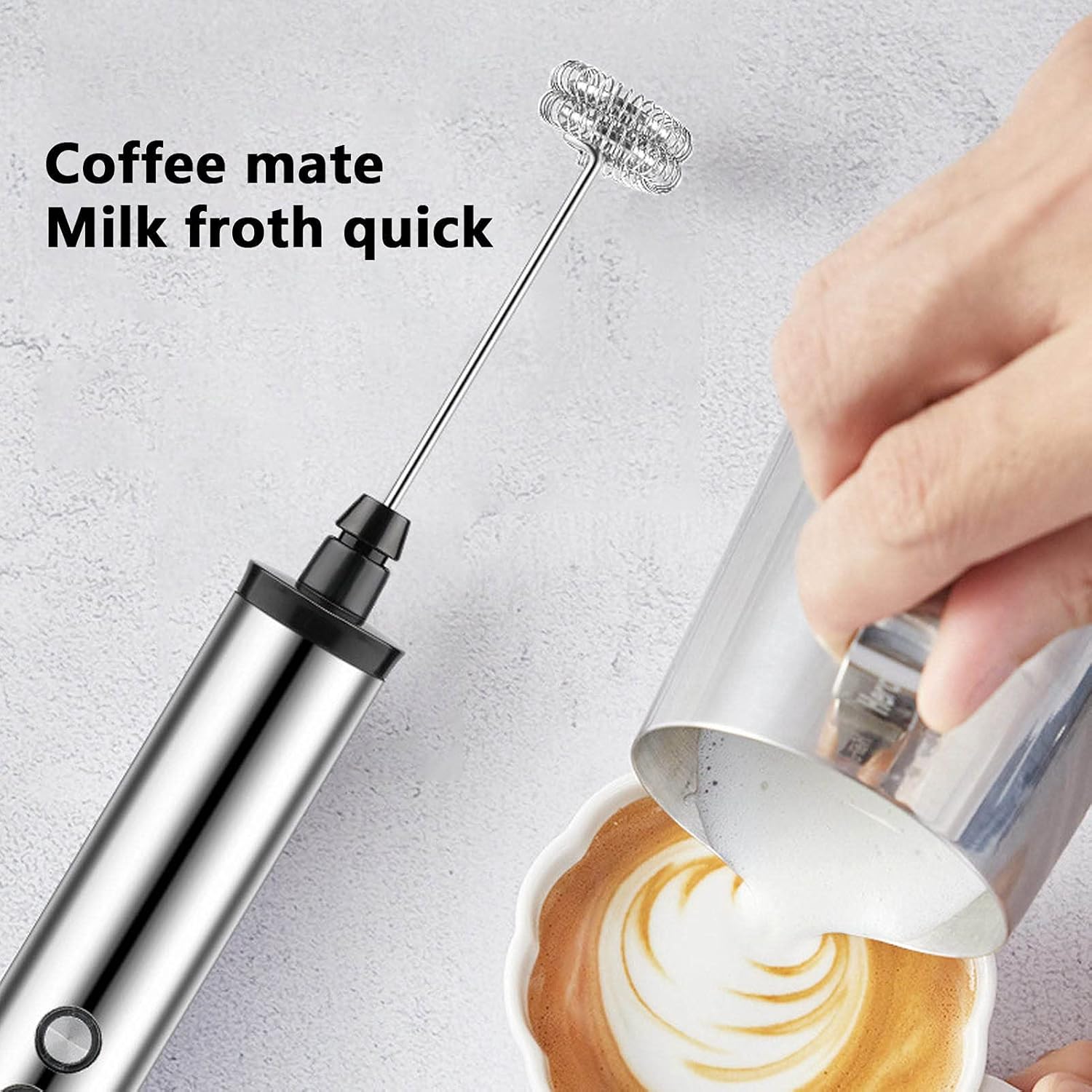 Electro Gadgets - Magpie 3-in-1 Handmixer Elektrischer Milchaufschäumer Getränkemixer