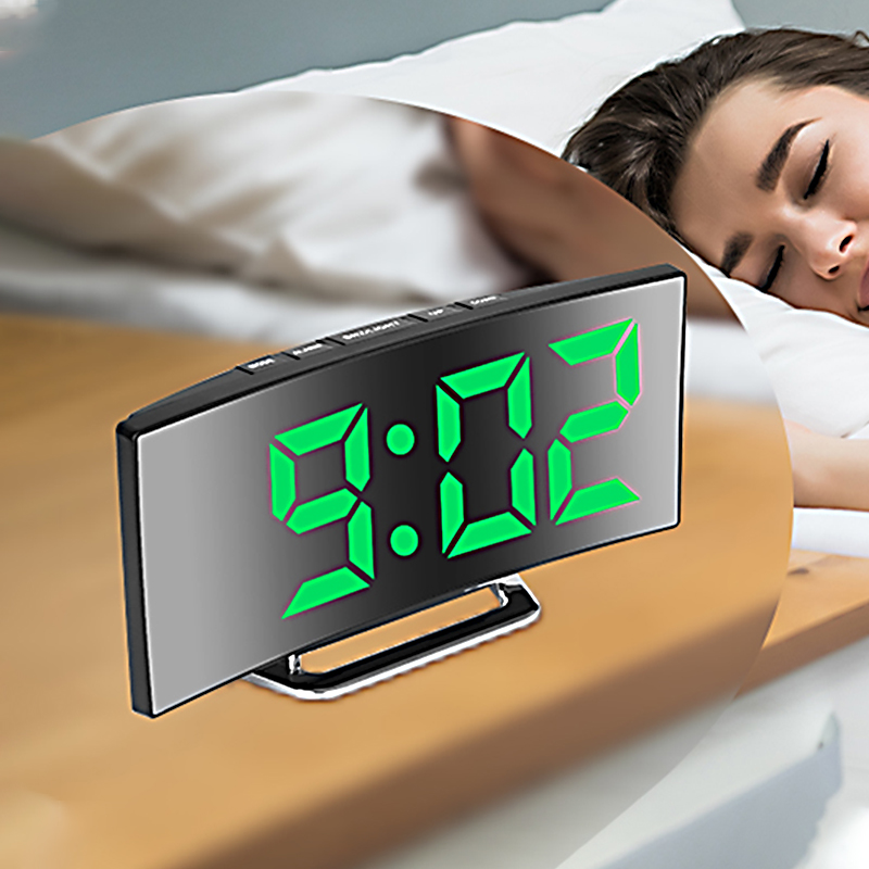 LED Digital Wecker Gebogene Bi – Electronic Gadgets For Home Bewertung und Preis